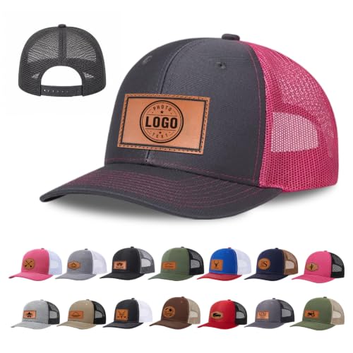 Image of Custom Hats for Men and Women, Personalized Baseball Cap with Leather Patch