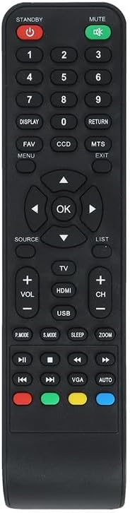 LED 512 Universal Remote Control for Chinese LCD LED and Non-Branded Smart TVs - Black (Please Match with Your Old Remote Before Placing an Order)