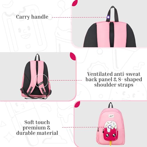 Image of F Gear Cocoa 23L Backpack|Soft Touch|Colourful & attractive theme brings a fun space-inspired look|with two Spacious Compartments,1 Front Pocket & Water Bottle Holder