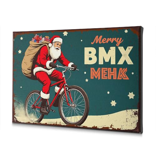 Impression sur toile Merry Bmx pour salon décoration murale originale de Pâques 40x60cm