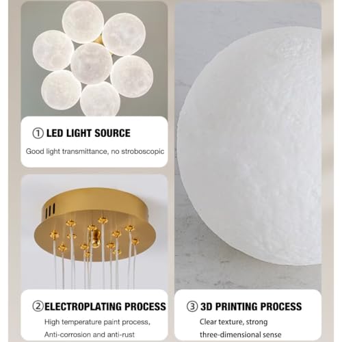 DUNMW Creativo Combinato LED Combinato 3D Luna