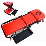 J-Rod Innovations Mecánica Creeper Z plegable de 40 pulgadas con bandeja lateral para herramientas, capacidad resistente de 450 libras