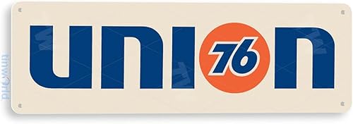 Tinworld Letrero de estaño Union 76 Gas Station Retro Oil Metal Decor Sign D008