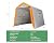 AMERLIFE 6x8x6.6 FT Heavy Duty Portable Shed Storage Shelter, Outdoor Storage Shed with 2 Waterproof Windows & Roll-up Zipper Door, Carport for Motorcycle, Bike, Grey