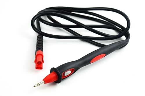 Image of ZIBOO TP165X PRO Upgraded Version Remote Control Probe with Test Button , with Switch,Use for Megohmmeter Insulation Resistance Tester,for 1503 1507 1587 1577 1550B (TP165X PRO), red