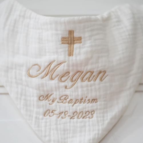 Personalized Baptism Bibs Name Embroidered Baby White Bibs Christian Baptism Bibs Baptism Decor Thoughtful Baby Baptism Gifts Unique Baptism Keepsakes3