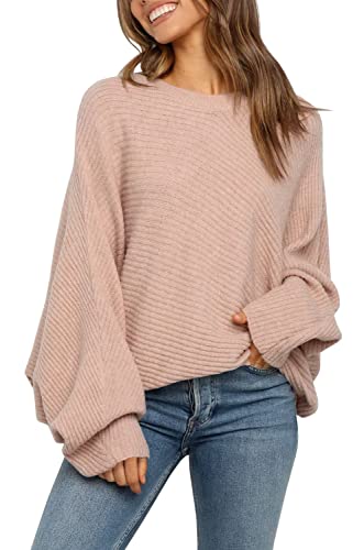 Image of Mafulus Womens Oversized Sweater Fall Winter Slouchy Pullover Jumper Tops