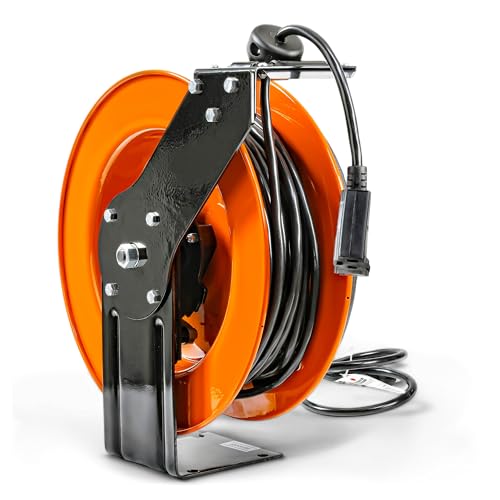 SuperHandy Extension Cord Reel Retractable 12AWG x 80'...
