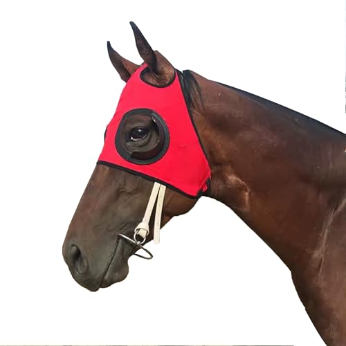 WANGZHAOKEJISM Máscara ocular de corrida de cavalos, máscaras de controle de mosca de cavalo, máscar