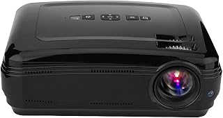 Video Projector, 3200 Lux Home Movie Projector, HD LED Projector,1080P Home Theater Projector Supprot AV/VGA/USB/SD Card/for,TV and Camera. (UK Plug)