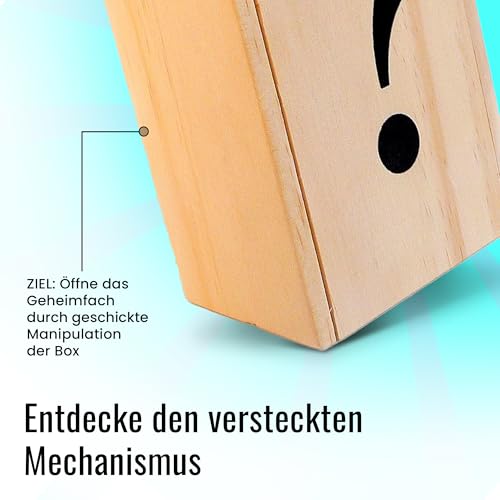 Logica Spiele Art. Schrein ? - Magische Geschenkbox - Schwierigkeit 5/6 Unglaublich - Geschenkbox - Denkspiel - Knobelspiel - Geduldspiel Aus Holz - Leonardo da Vinci Kollektie