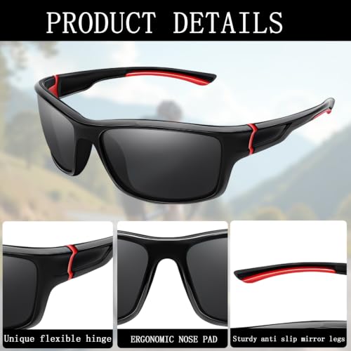 Image of Glasses For Man, Sun Glasses, Polarised Sunglasses Man, Sports Sunglasses For Men, Dedicated Cycling Glasses And Bicycle Riding Eyewear, Streamlined Design For Outdoor Sports