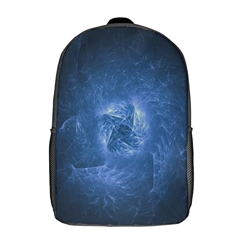 Sac à dos d'école 17 pouces bleu imprimé 3D pour les loisirs des élèves
