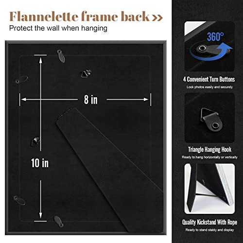 8X10 Picture Frame Set Of 4 With 2 Mats, 4X6 & 5X7 With Mat Or 8X10 Without Mat Rustic Retro Photo Frame With Real Glass Farmhouse Distressed Frame For Wall Mount Or Tabletop Display Home Office Gift #TOP5