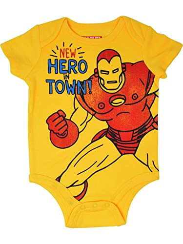 Marvel Avengers Newborn Baby Boys 5 Pack Short Sleeve Bodysuits Classic 3-6 Months #TOP5
