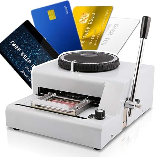 Image of WLYPE PVC Card Embosser, 72 Characters Manual Embossing Machine, Credit ID VIP Code Gift Card Printer Letterpress Stamping Print