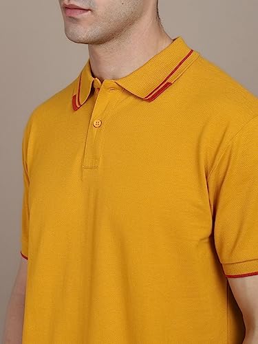 Image of Dennis Lingo Men's Regular Fit Solid Polo Cotton T-Shirt