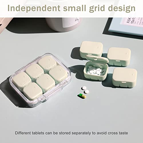 Sofiso Pill Organizer Sofiso 4/6 Grid Free Assembly Travel Medicine Organizer 10 Day Pill Organizer Portable Pill Box Waterproof Pill Case Daily Medication Carry Case For Vitamins thumb #7