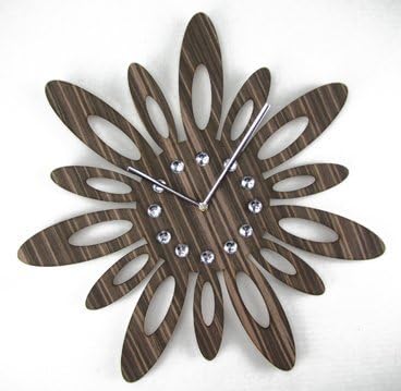 18 inch swoons clock hand made in the usa laser cut wood