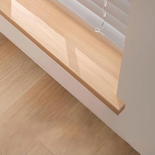 Moisture Resistant Bay Window Sill Cover with Wood Grain Trim,