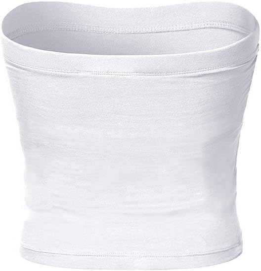 Image of Women's /Girl's Strapless Stretchable Long Bandeau Tube Top Camisole Free Size