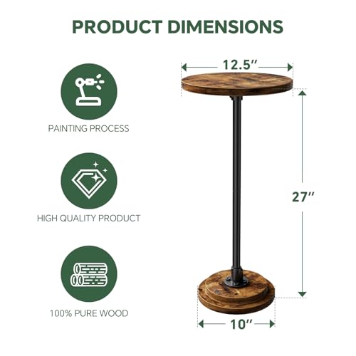 image for Simple Trending Small Side Table, Round Drink Table, Sofa End Table fo