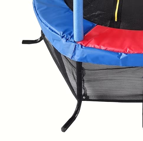 Ricco® Mini-Trampolin für Kinder, 140 cm, mit Sicherheitsnetz, integrierter Reißverschluss-Rahmenabdeckung – maximale… – Bild 3