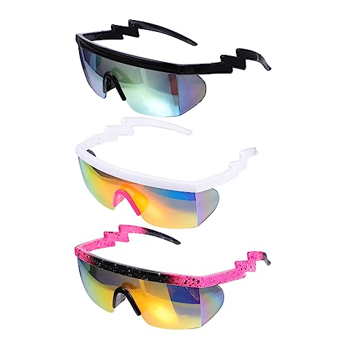 Gafas de sol de ciclismo ligeras anticaídas pack 3 piezas de PC retro