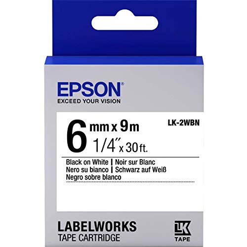 Epson LabelWorks Standard LK (Replaces LC) Tape Cartridge ~1/4