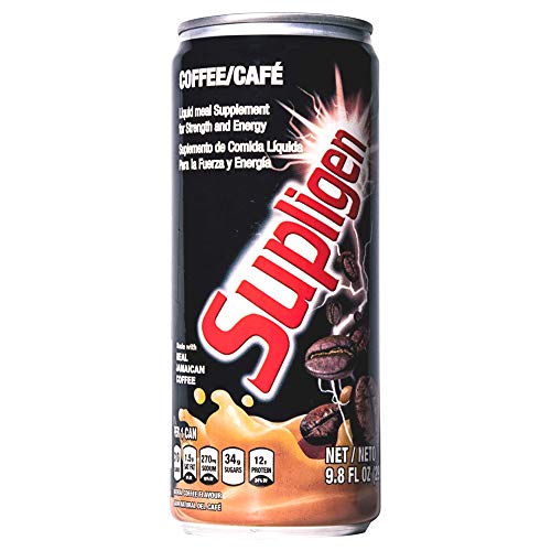 Supligen Coffee Liquid Meal Supplement for Strength & Energy, 9.87 Oz (Pack Of 12), 158 Fl Oz