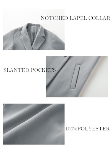 Women's Winter Pea Coat Notch Laple Double Breasted Casual Wool Blend Trench Coats2