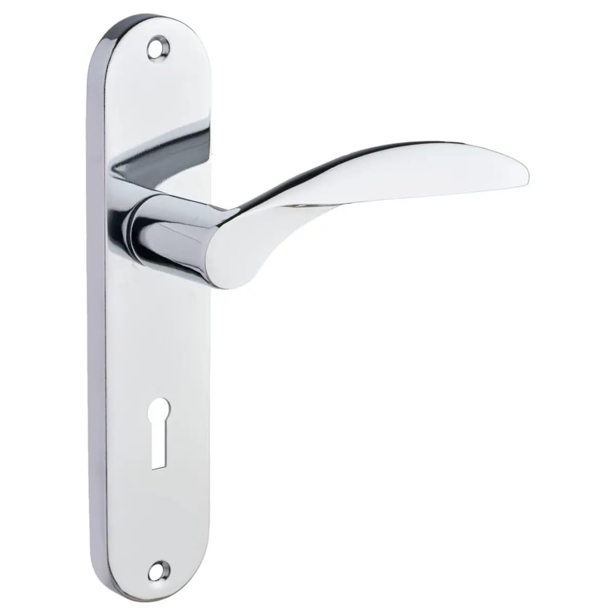 Designer Levers - Bordeaux Lever Lock Door Handle - Polished Chrome - Internal - Pair