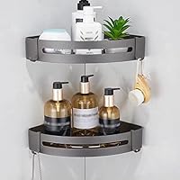 Gunmetal Grijs Badkamer Plank Organizer Set Drijvende