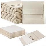 Juego de 120 bolsas de protección de microfibra con correa fija para manejar anillos, aretes, colgantes y artículos personales ligeros
