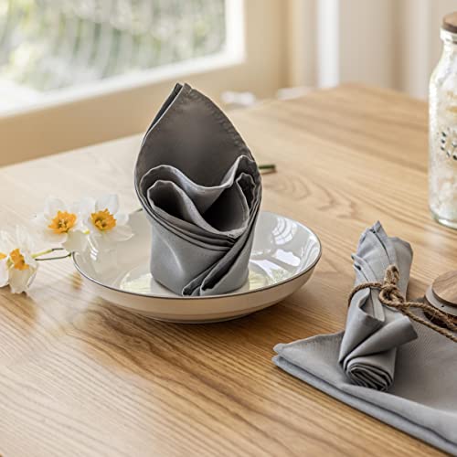 Servilletas de Tela Cuadradas Light Grey 17x17 pulg Pack 12 miniatura 7
