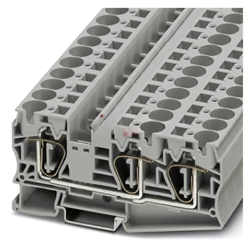 Bloques de terminales de paso ST 16-TWIN de 3 conexiones gris