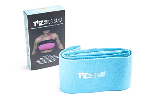 TILZGEAR SNUGBAND banda ajustable de para apoyo pecho mamaria, sujetador deportivo alternativo/ Eliminar el dolor de los senos y la flacidez (AZUL GRANDE)