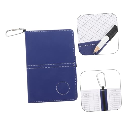 Libreta de puntuación de golf de PU portátil con funda resistente y lápiz Hemobllo 7