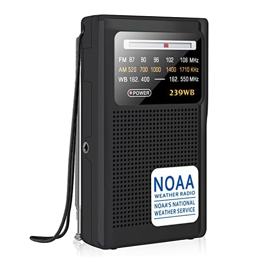 Wind Up Solar Crank Radio AM/FM/NOAA Weather Radio with Flashlight,2000 mAh Power Bank, SOS Alarm, Phone Charger for Hurricanes, Tornadoes and Storms