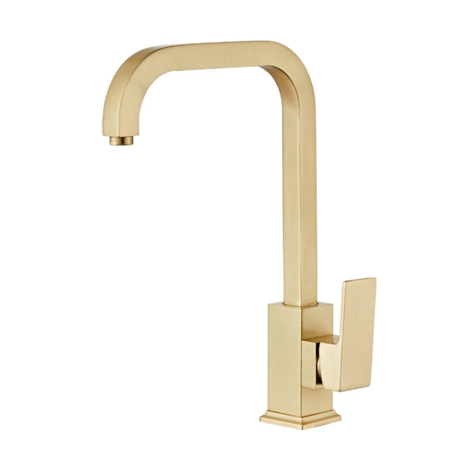 Robinet de cuisine en laiton brossé haut de gamme, mitigeur d'évier couleur or durable