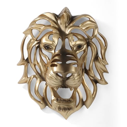UITWMKTG Gold Animal Head Wall Decor Wall Sculpture Home Decor