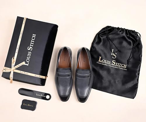 Image of LOUIS STITCH Formal Shoe for Men Shoes |Breathable Lining, Moccasins Style | Comfortable for Business, Casual, Parties (SX MC)