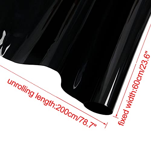 uxcell filme de ventana PET negro 23.6 x 78.7 in miniatura 2