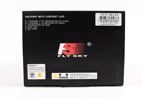 Miniatura 7 de FLYSKY Radiocontrol Transmisor TX FS-GT3B de 3 canales para bote 2.4 Ghz 0.08 oz creceptor