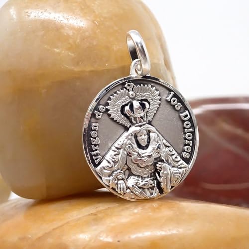 Médaille des Douleurs Argent Massif 925m 22mm bijou d'exception gravé - 3