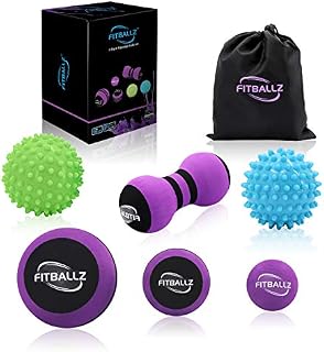 Fitballz Massage Ball Kit for Myofascial Trigger Point Release & Deep Tissue Massage,Set
