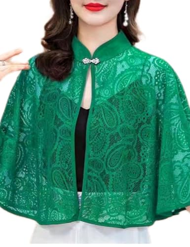 Image of Women's Floral Lace Shrug Cardigan 3 /4 Sleeve Open Front Crochet Cropt Bolero Jacket S-L
