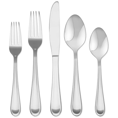 Hampton Forge Clark – 20 Piece Flatware Set, Service for 4, One Size, Silver Cover