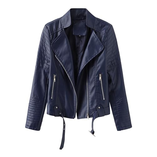 Veste en similicuir noir DGKaxiyaHM pour vos sorties citadines en automne - 4