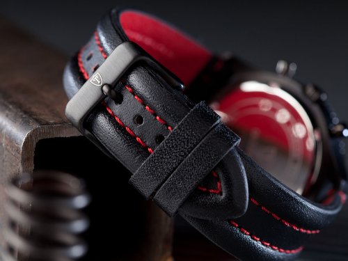 DETOMASO FIRENZE Chronograph IPB Black Leather SL1624C-BK1